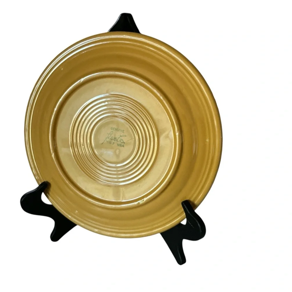 Vintage fiesta Plate Divided Grille Fiesta Ware Compartment Yellow 10-1/2